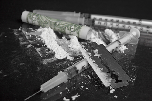 Drug Abuse Snorting and Shooting Cocaine